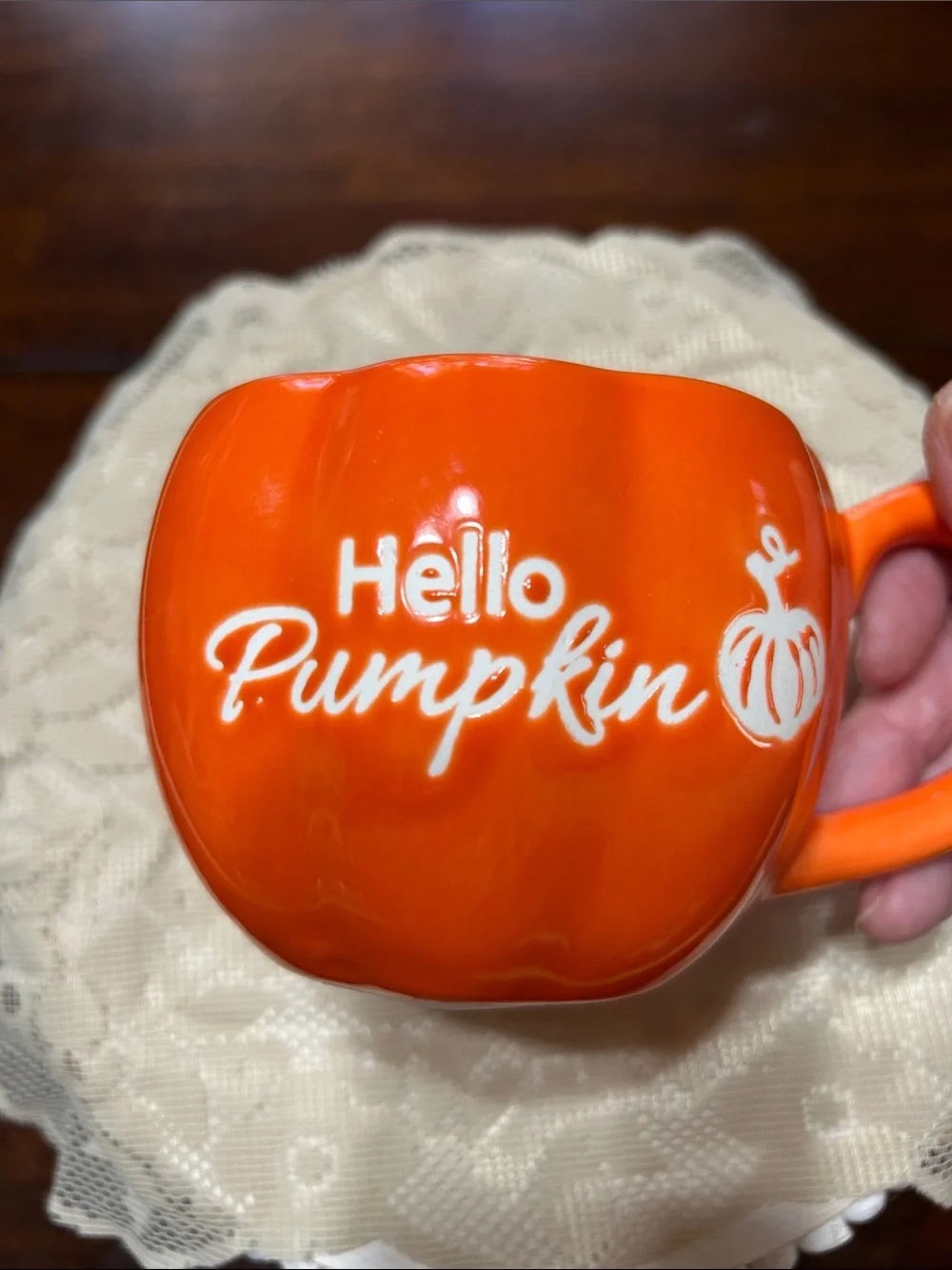 Coffee Tea Cup with “Hello Pumpkin” Get Ready for the’Ber Months w/ A New Cup